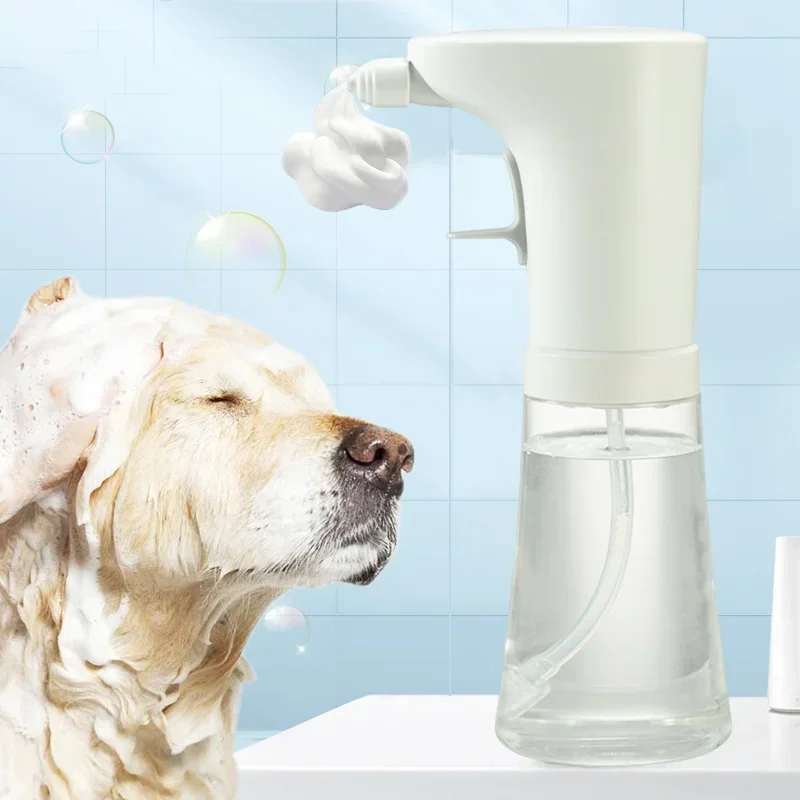 New Pet Smart Bathroom Liquid Soap Making Foam Automatic Dispender 260ML Handheld Foam Soap Dispensers Dog Shower Accessories