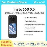 Insta360 X5/Combo Action Camera 2025 New 8K 30fps Replaceable Lenses Triple AI Chip Superior Low Light 185 Mins Run Life New