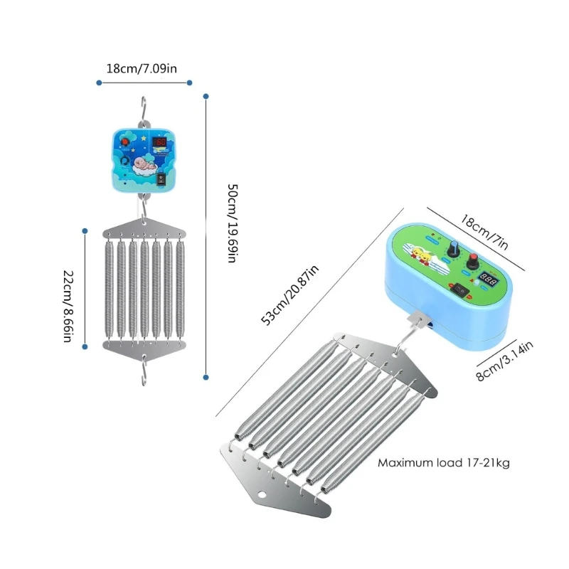 جهاز تحكم كهربائي لأرجوحة الأطفال مع وحدة تحكم هزازة للأطفال متعددة الوظائف منخفضة الضوضاء