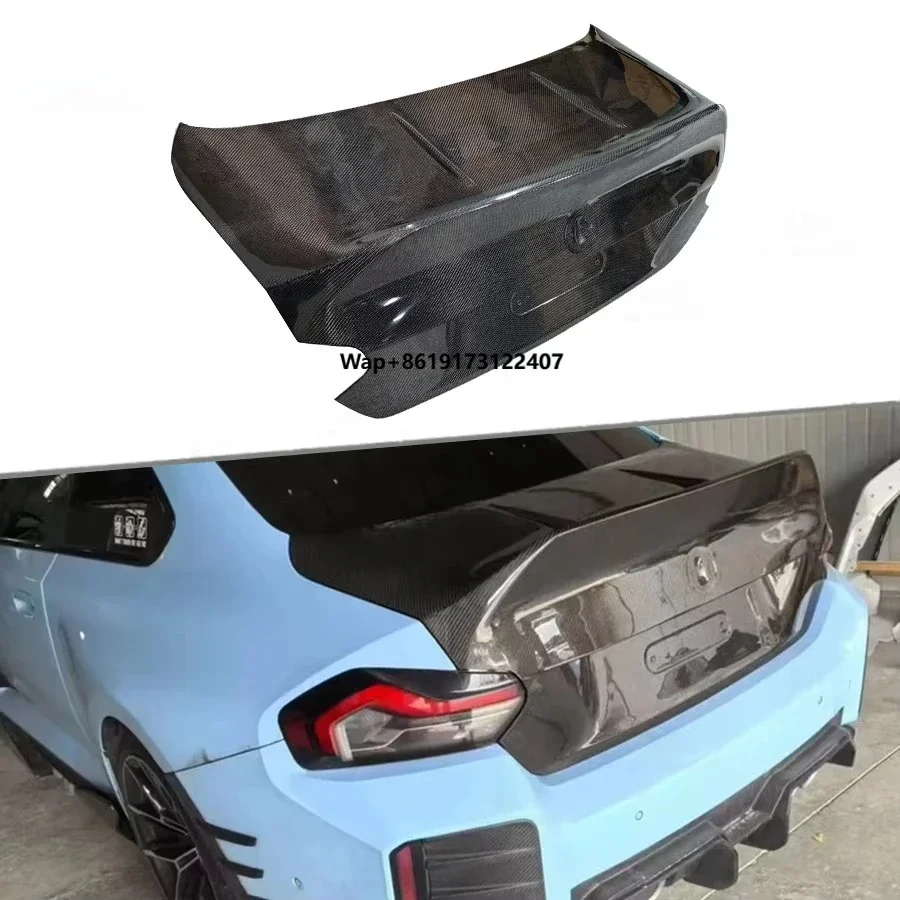 

High Quality CSL Style Carbon Fiber Trunk Lid Cover for G42 G87 M2 2022+ Car Boot Cover Replacement Rear Trunk Lid Bodykit