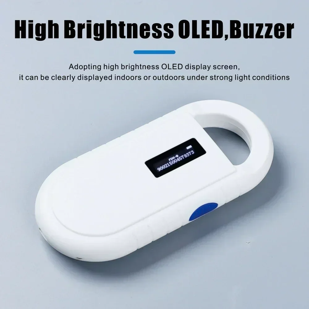 Handheld Pet ID Scanner FDX-B Pet Scanner ISO11784/5 134.2Khz Chip Transponder Animal ID USB Dog Cat Horse Microchip Reader