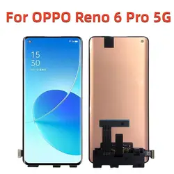 Original For OPPO Reno 6 Pro Reno6 Pro LCD Display with frame Touch Digitizer Sensor Assembly For PEPM00 CPH2249 CPH2247 LCD