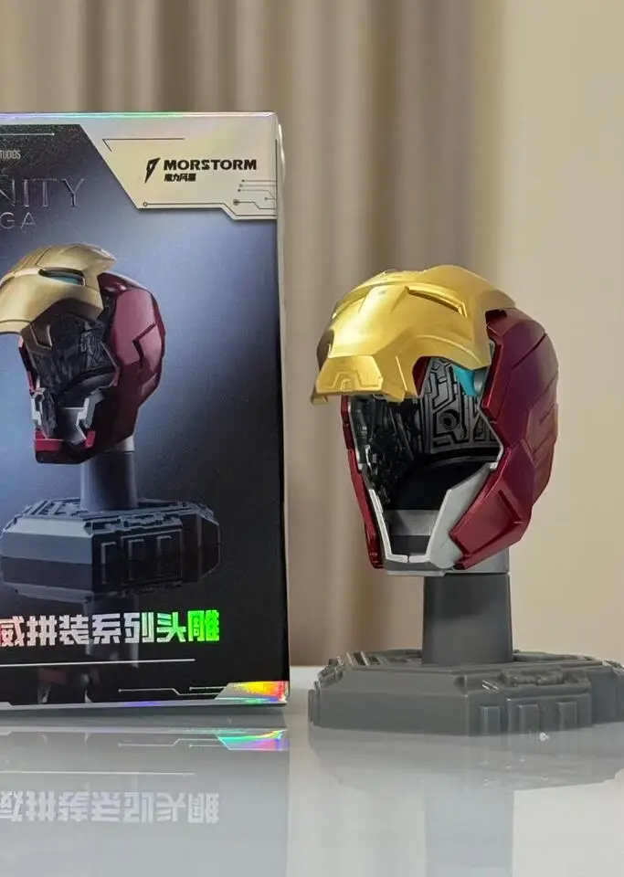 

Marvel Iron Man Head Sculpture Series Hand Run Assembly Force Storm Surge Play Blind Box Children'S Day Gift Boyfriend Gift
