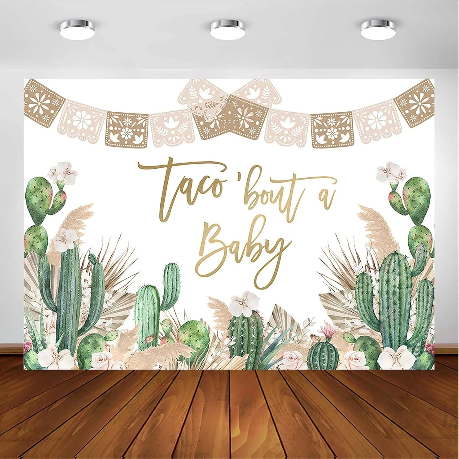 

Taco Bout A Baby Fiesta кактус Taco пампасы трава пол нейтральный флаг фоны товары для вечеринок фоны для фотостудии
