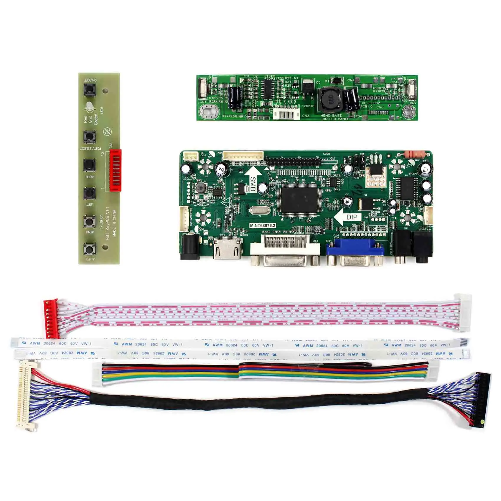 HD-MI VGA Controller Board Compatible with 24inch 1920x1080 M240HW01 V6 TFT-LCD Display