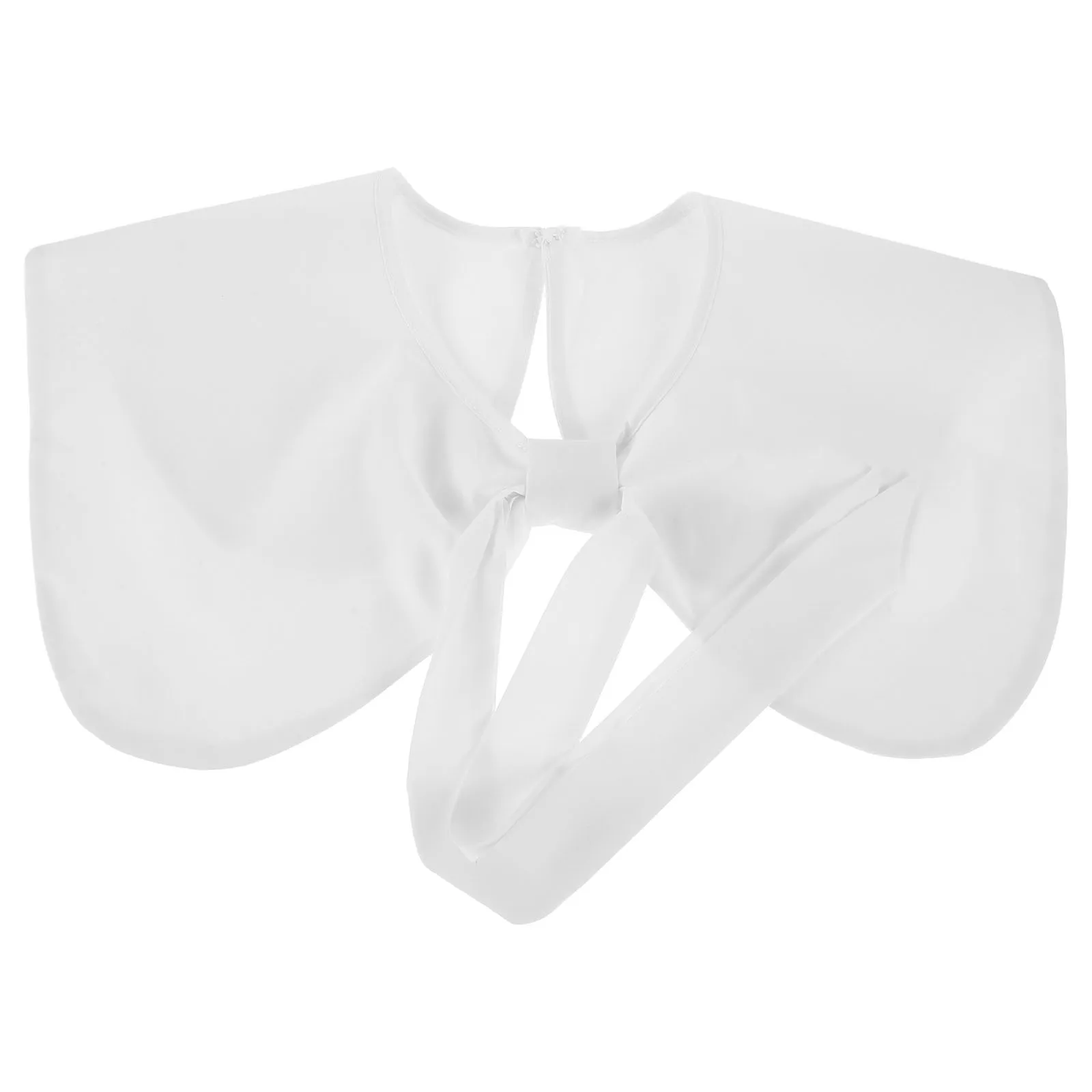 

White Detachable Mini Cape Decorative Bowknot Dickey Collar for Women Blouse Shirt Dress Faux Collar False Collars Women