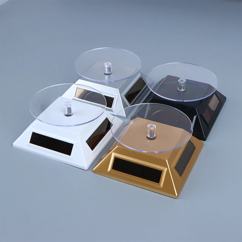 عرض الطاقة الشمسية 360 الدورية القرص الدوار ساعة مجوهرات حلقة الهاتف الدورية عرض موقف رفوف المجوهرات والدعائم ساعة حلقة #2