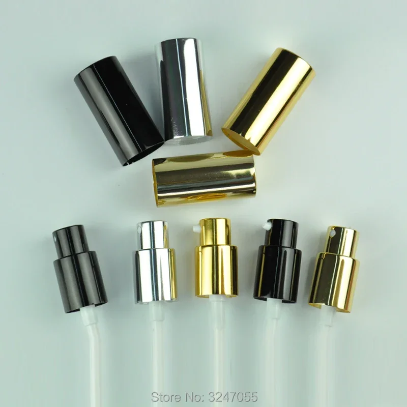 20pcs/lot 50pcs/lot High Quality Gold Cosmetic Lotion Pump for Lotion Bottle, DIY Silver Perfume Spray Nozzle Cap for Spray Bott