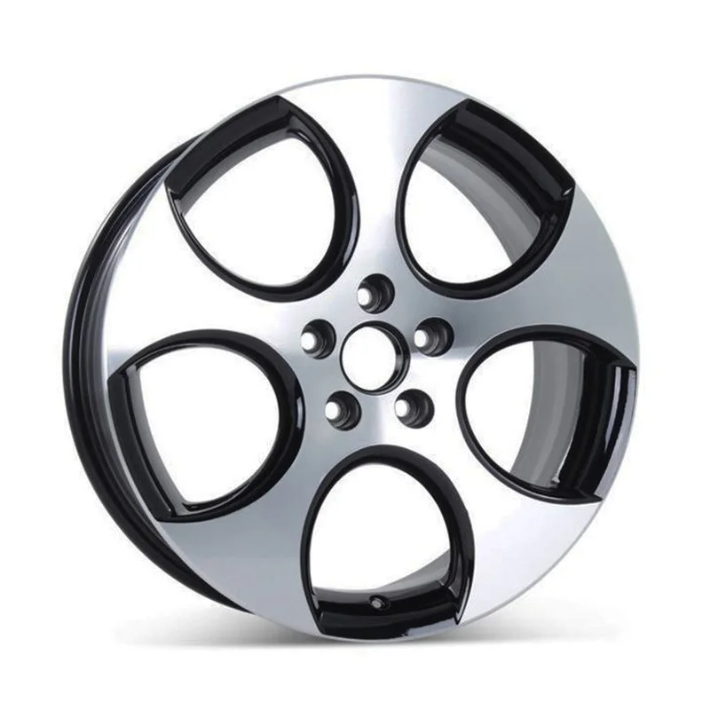 

Car Rims 17 Inch 7J 5X112 5 Holes Alloy Bright Black Brush Silver Five Spokes Wholesale Casting wheels For VW GTI