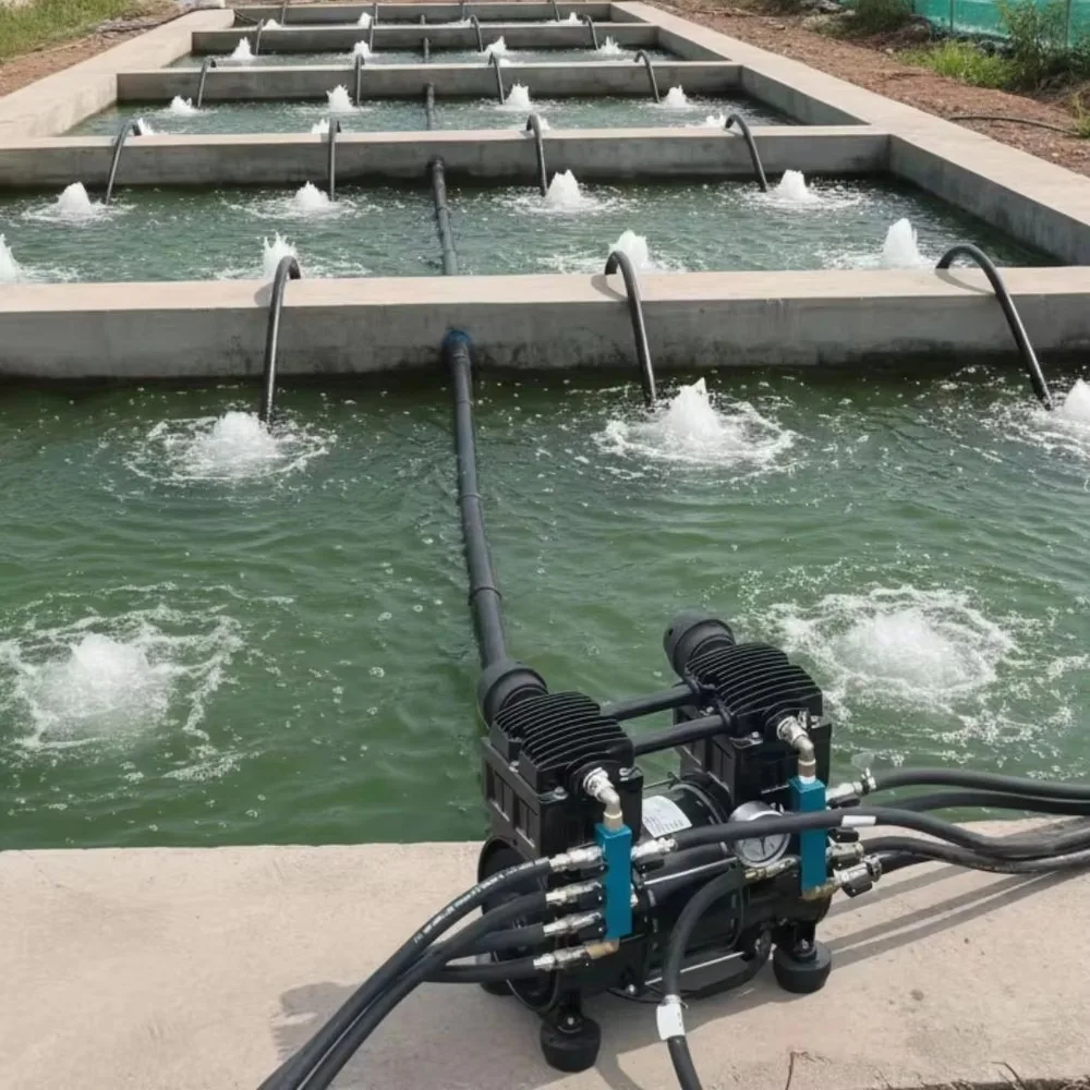 1.5HP Oil-Free Deep Water Aerator Pump with 8 Diffusers for Fish Ponds & Lakes up to 5 Acres, High Efficiency Direct