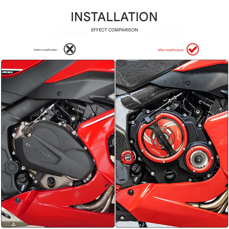 SEMSPEED ل QJmotor SRK 800RR/RS SRK 600RR/RC/RC SRK 600A الجانب الأيمن غطاء علبة المرافق واضح مخلب محرك المحرك الملحقات