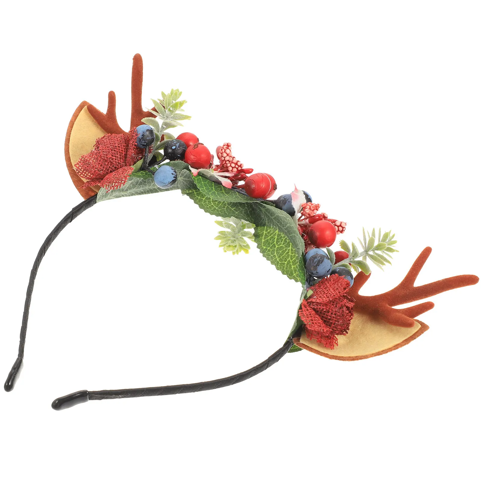 

Xmas Antler Headband Soft Safe Material Adorable Deer Horn Hair Hoop for Dancing Walking Photo Shoot Christmas Party Costume