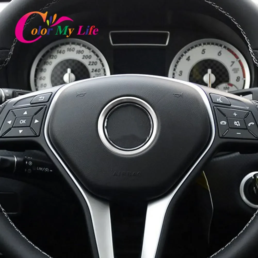 Car Steering Wheel Circle Trim for Mercedes Benz CLS300 CLS350 CLS550 W219 2012 2013 CLA180 CLA200 CLA 220 CLA250 W123 W124 2013