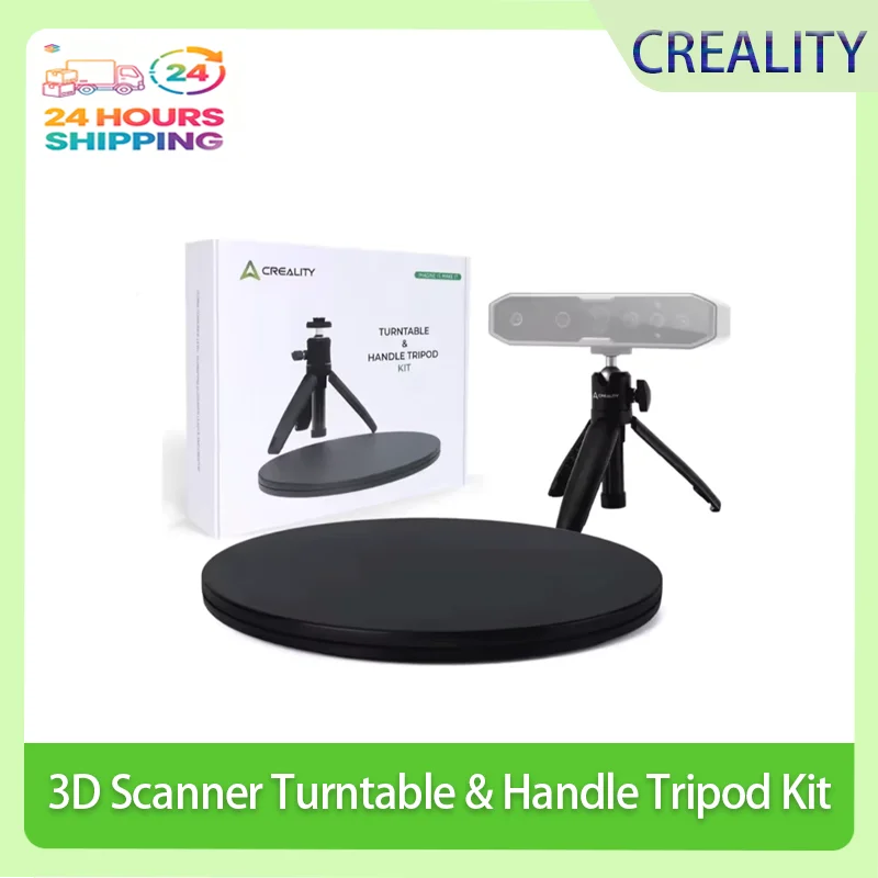 Creality CR-Scanner Otter/Raptor 3D Scanner Turntable & Handle Tripod Kit Easy Scanning of Featureless Small Medium Objects