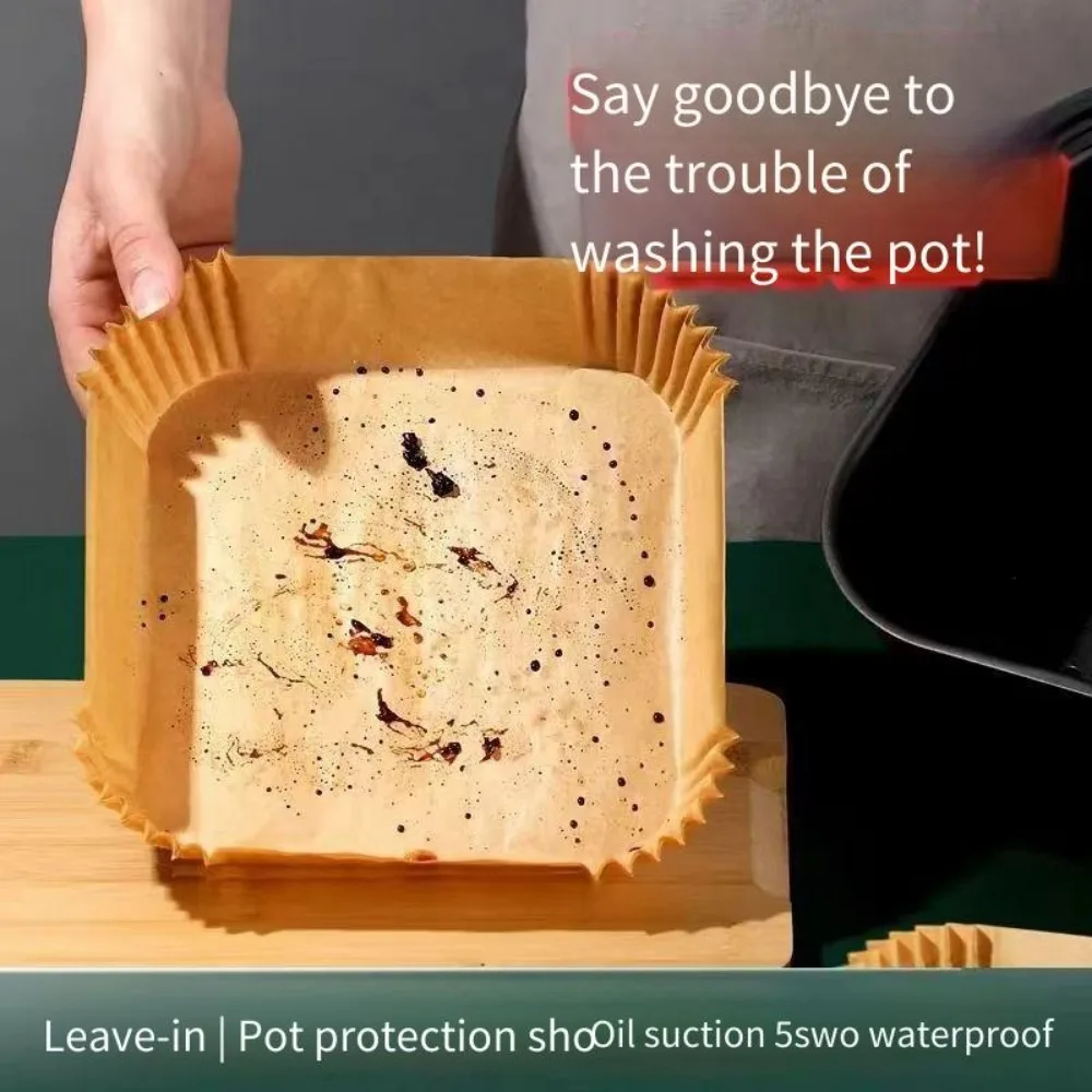 Air Fryer Paper Silicone Oil Paper Oil Absorbing Paper Cake Holder Disposable BBQ Paper Baking Paper Fryer Paper Food Grade