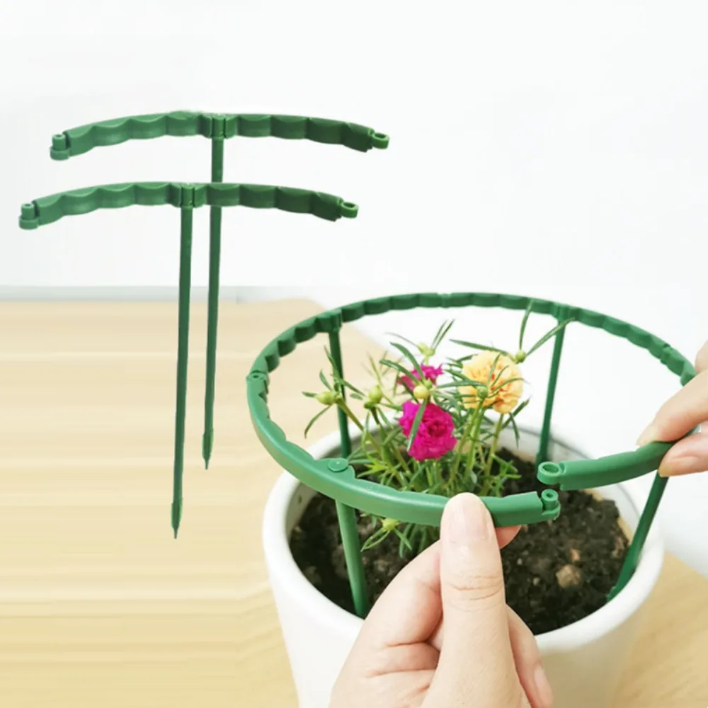 10Pcs/set Useful Detachable Reusable Racks Climbing Trellis Support Ring Plant Support Flower Pot Border Holder