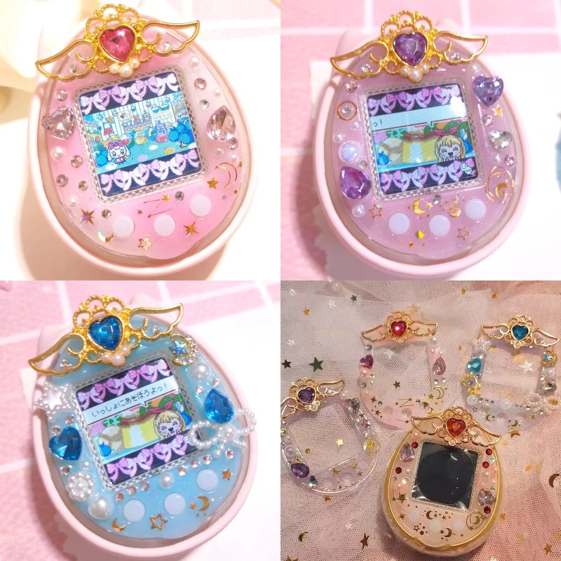 لوحة ألوان الحيوانات الأليفة الإلكترونية Tamagotchi 4u/4u + البلاستيك اللطيف الملون اللؤلؤ لصق آلة غطاء الملحقات هدية