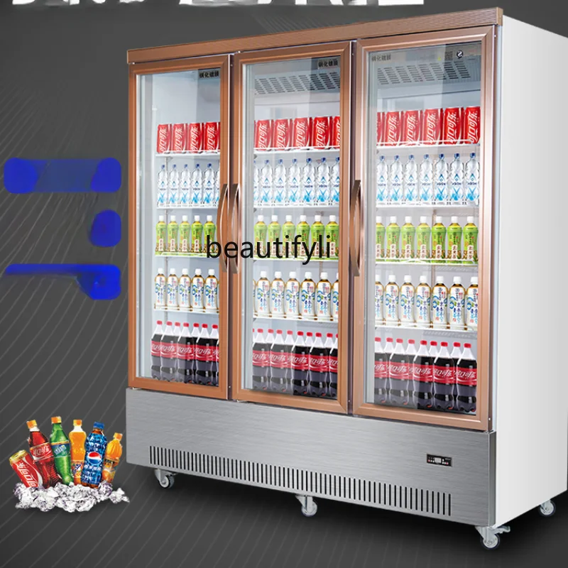 

Beverage Cabinet Upright Refrigerated Display Cabinet Supermarket and Convenience Store Air-Cooled Vertical Beverage Showcase