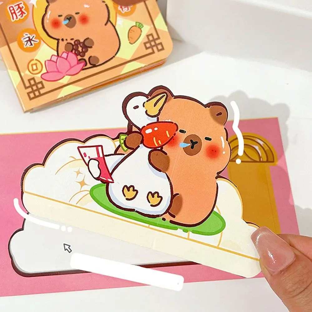 Dodo Book Free Cutting Capybara Quiet Book DIY Materials Paper Pull Mechanism Book Montessori Handmade Sticker Book Toddlers