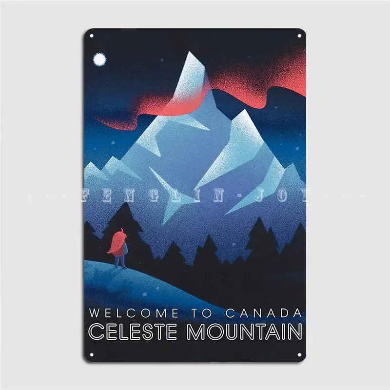

Металлическая вывеска Celeste Game Mountain, настенная роспись, печать, плакат для гаражного клуба, жестяная вывеска, плакаты