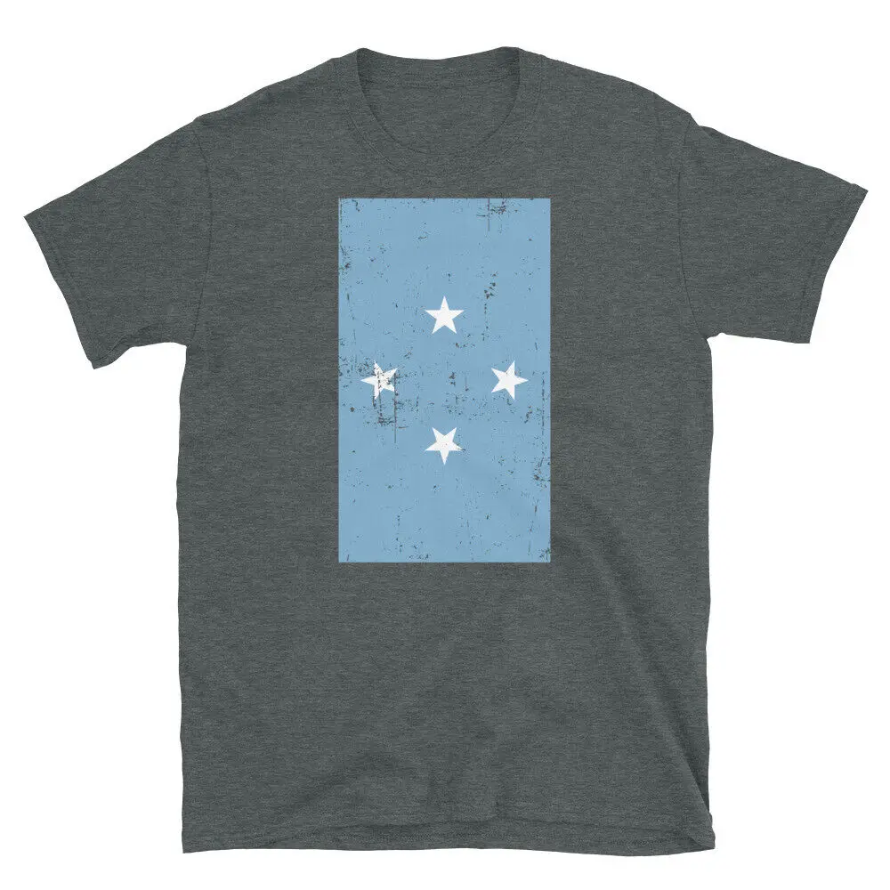 Micronesia Oceania Palikir Distressed Flag Short-Sleeve Unisex T-Shirt