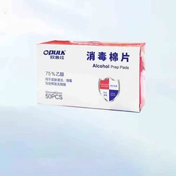 OPULA Alcohol Prep Pads 75% Alcohol Pad Harmonica Wipe Clean Disinfection Cotton Pad 50pcs/box