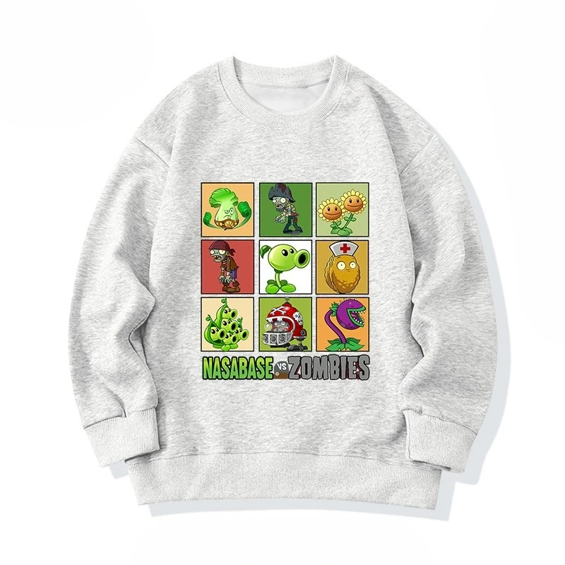 سترة بغطاء للرأس برقبة دائرية مطبوعة على شكل نباتات خريف/شتاء 2025 ضد الزومبي هي بلوزة عصرية وعصرية لكل من الرجال والنساء