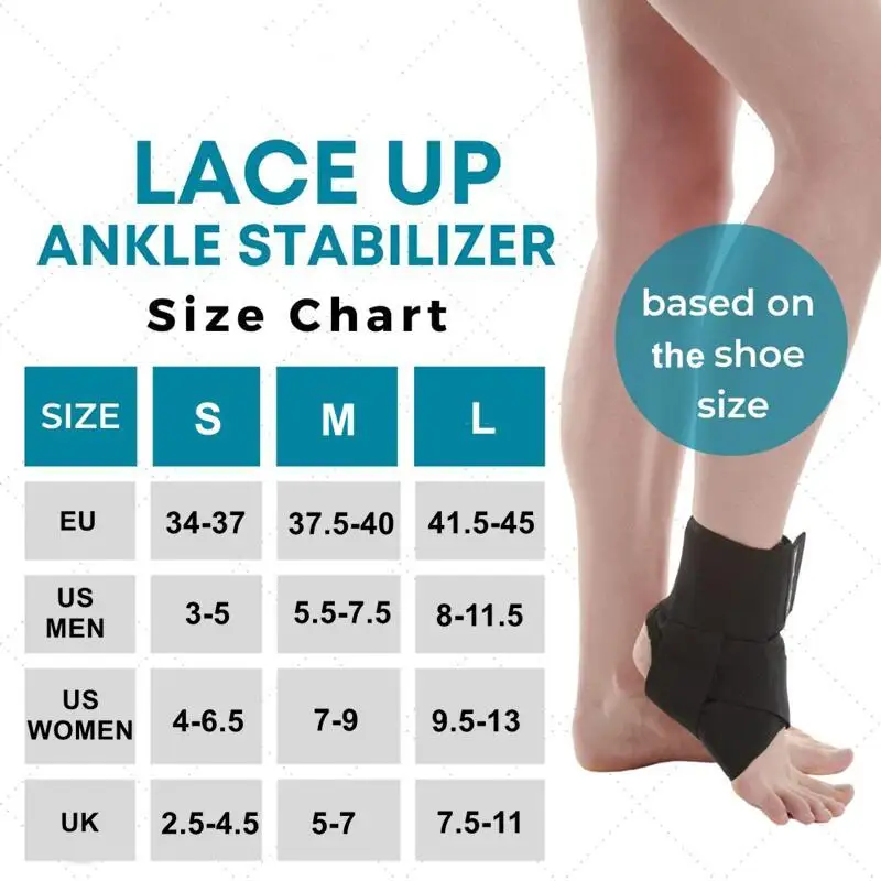 1PC Ankle Protector for Women Men Lace Up Ankle Support Brace Stabilizer for Sprained Ankle Sport Injuries Plantar Fasciitis