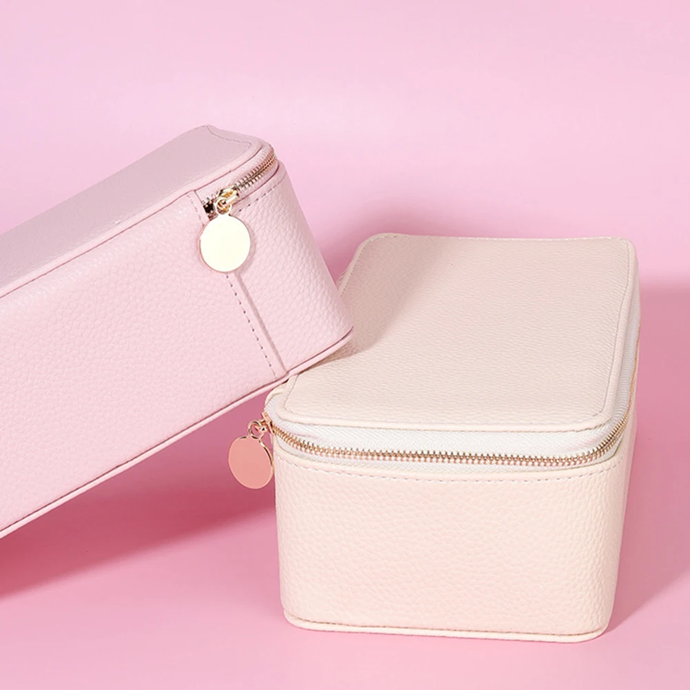 

Travel Jewelry Box Portable PU Leather Jewelry Organiser Box with 12 Small Pouches for Rings Necklaces Bracelets