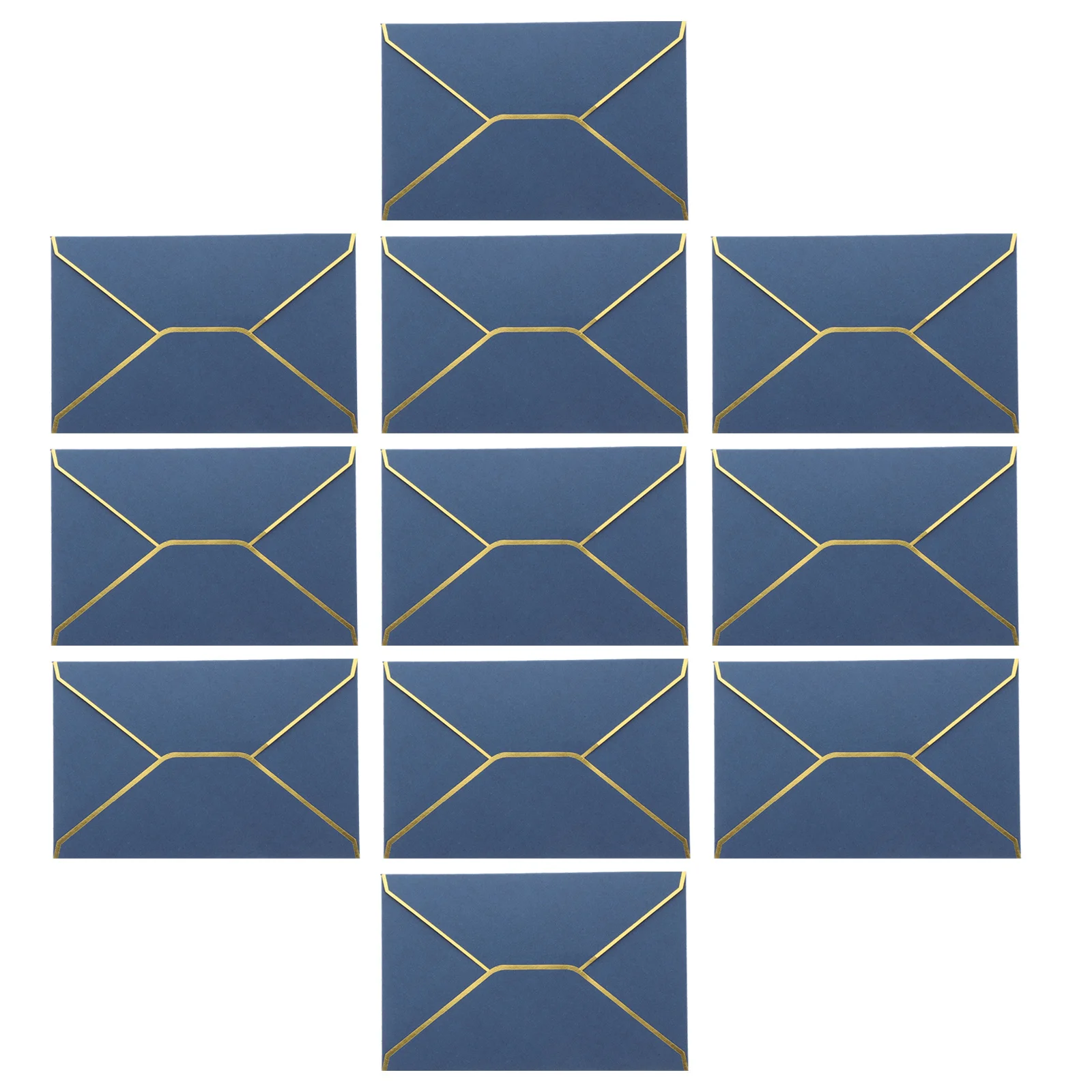 50 個ゴールドトリム封筒多機能結婚式招待状ブランクカードパーティーフェスティバル装飾招待状封筒