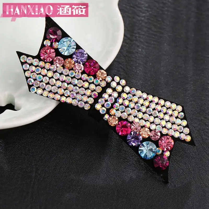 Bow hair clip  headdress duckling clip super flash leather full of  front clip pill head plate hair card word clip