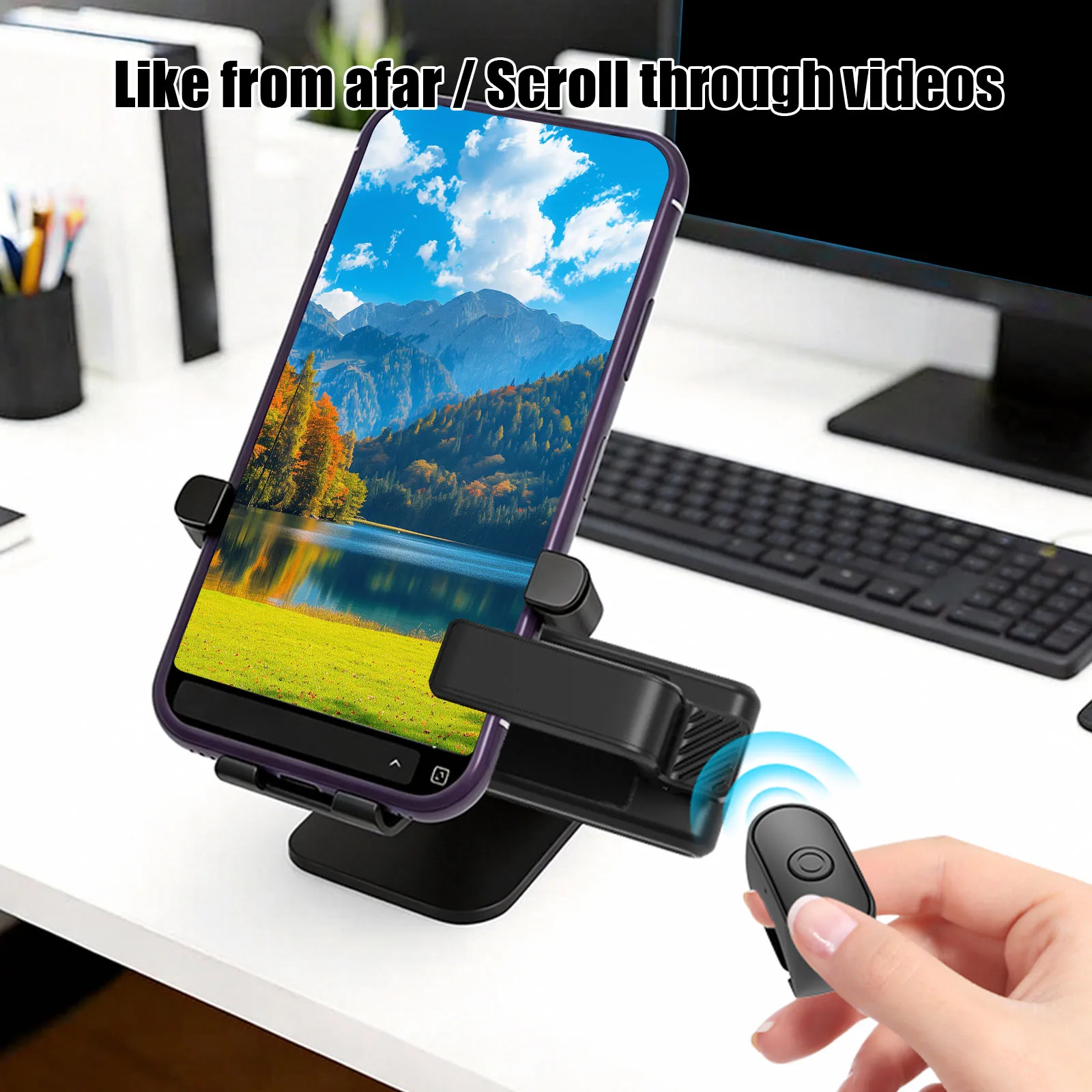Page Turner for Kindle Accessories Remote Control Clicker Type-C Rechargeable Anti-Slip for iPhone iPad Tablets E-Readers