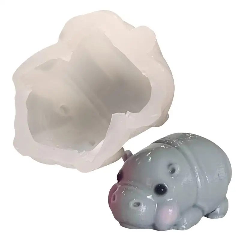 

Thai Little Hippo MoooDeng Silicone Mold Fondant Cake 3D Animal Molds For Chocolate Soap Making Cake Baking Decoration Tools