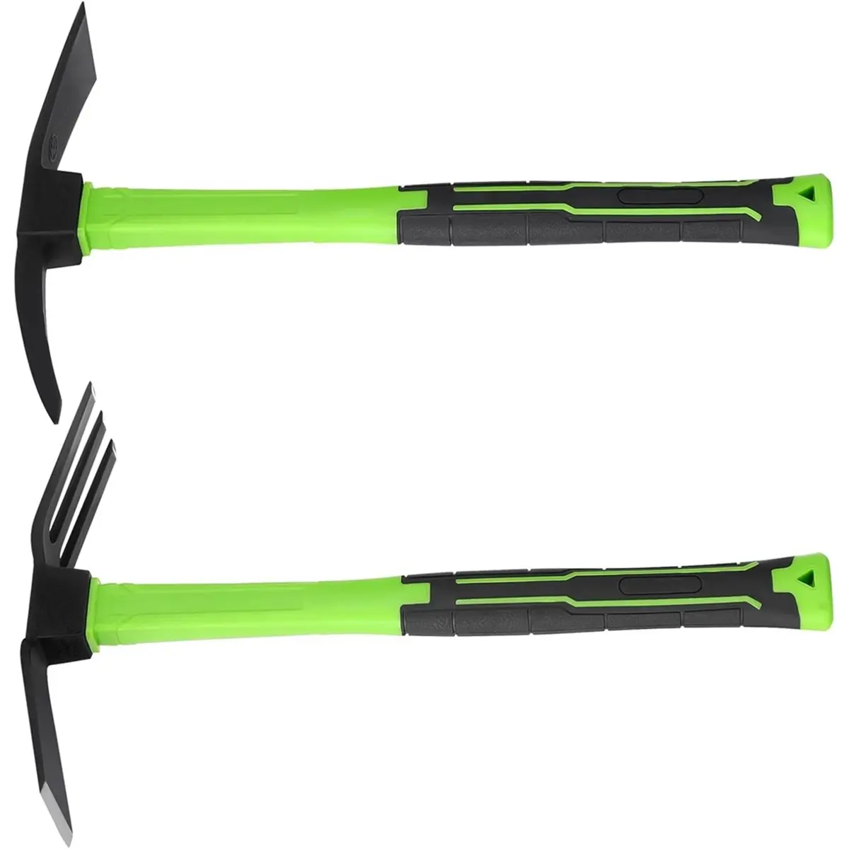 Big Discount 2pcs Garden Hoe and Cultivator Hand Rake Set Carbon Steel Mattock with Non-Slip Handle for Digging and Weeding