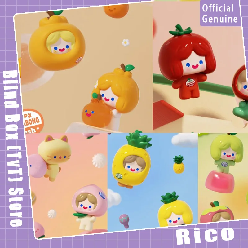 

New Genuine Rico Happy Friends With Me Fruit Series Blind Box Mini Figurine Collectible Desktop Ornaments As A Great Gift