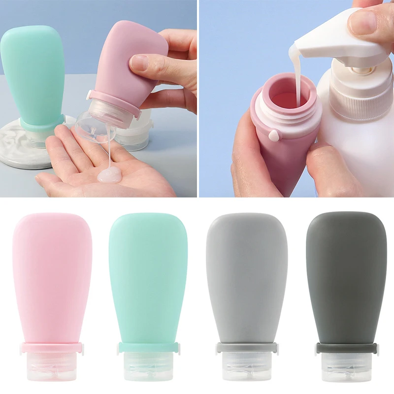 Travel Refillable Bottle 30/60/90ml Shampoo Container Lotion Squeeze Containers Tube Bottles Silicone Empty Bottle Makeup Tool