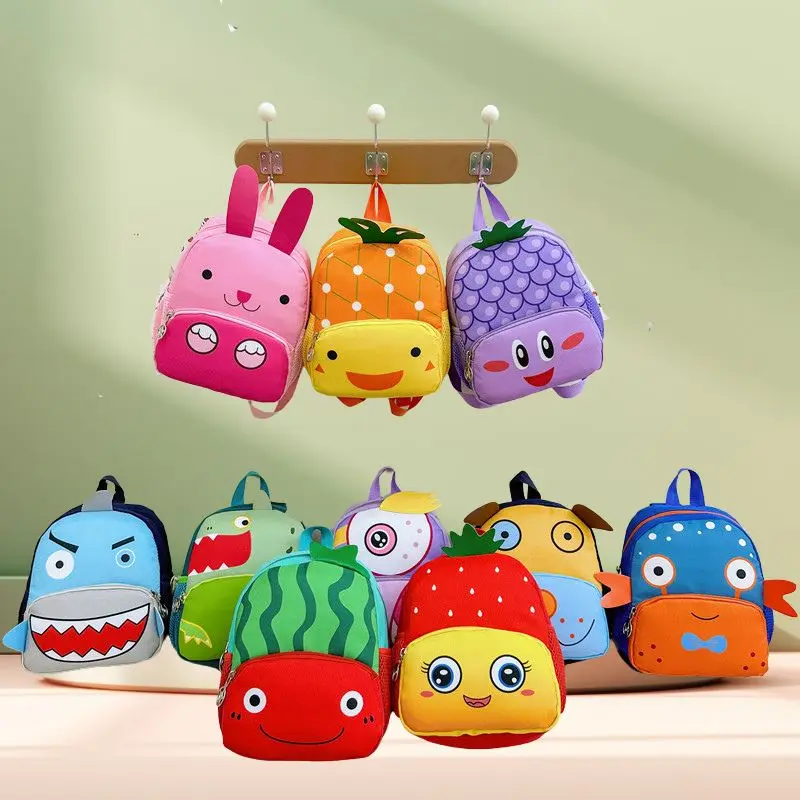 Cute Cartoon Zoo Dinosaur Backpack para crianças, criança, leve, impermeável, pré-escolar, viagens, mochila, meninos, meninas