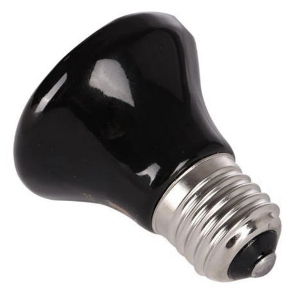 AT53 caliente 50W E27 lámpara de calefacción para mascotas emisor de cerámica infrarrojo negro bombilla de calor para mascotas lámpara para reptiles 220-230V