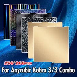 Kobra 3 PEI Sheet for Anycubic Kobra 3 Combo Build Plate 256x268mm Double Side Printing Spring Steel Sheet 3D Printer Parts Bed