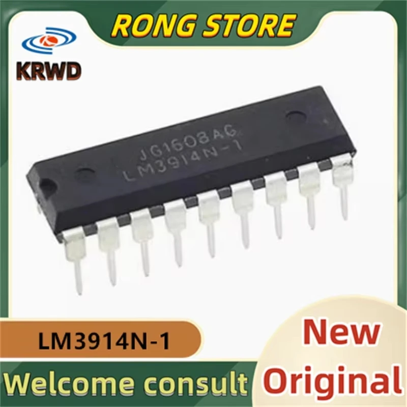 (5PCS) LM3914N-1  New and Original Chip IC LM3914N-1/NOPB   LM3914 DIP18