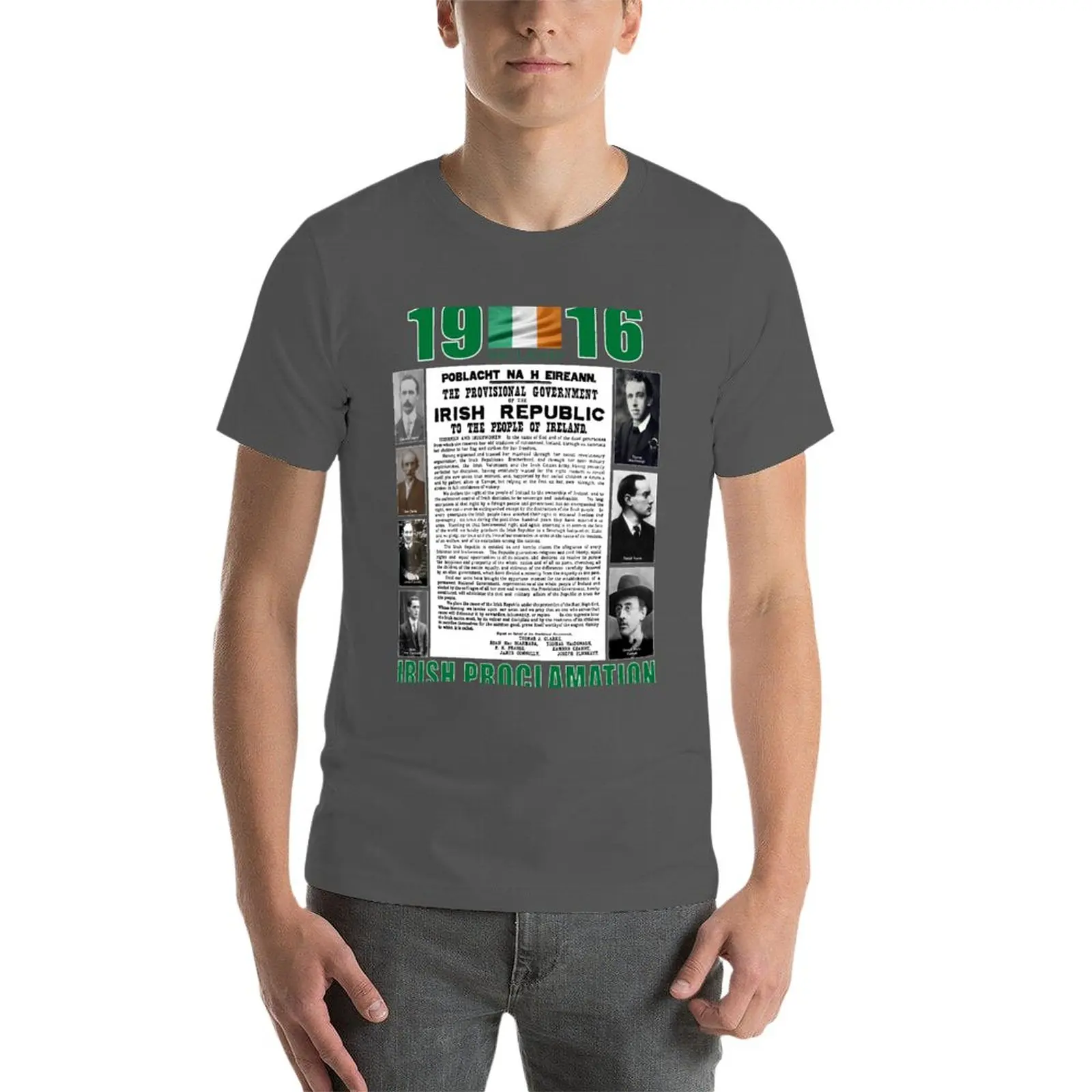 New IRISH PROCLAMATION 1916 T-Shirt sweat shirts new edition t shirt Aesthetic clothing men workout shirt