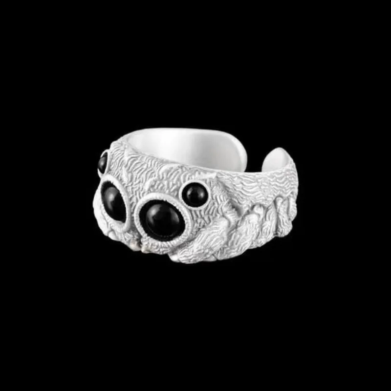 Best Seller  New Creativity Cartoon Jumping Spider Ring Creative Exaggerated Animal Opening Adjustable Temperament Ring Jewelry
