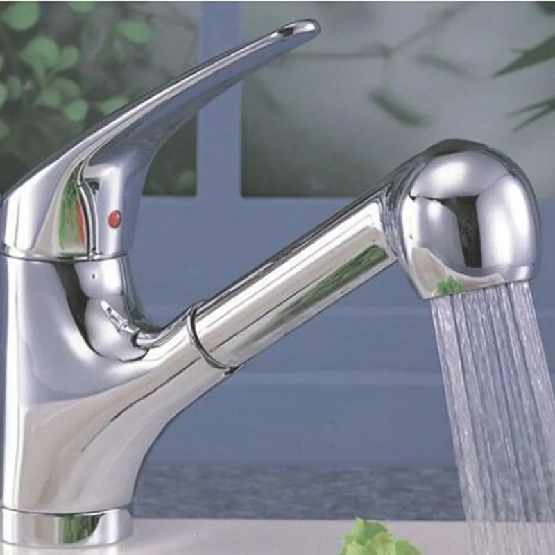 

Kitchen Faucet Pull-out Sprinkler Head Accessories Basin Nozzle Spash-proof Head Pull-out Telescopic Sprinkler Head Shower
