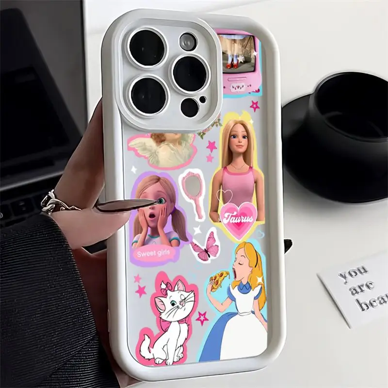 Barbie Princess Beautiful Cartoon Phone Case For iPhone 15 14 13 12 11 Pro Max 7 8 Plus XR XS MAX MINI Y2K Girl Cute Back Cover