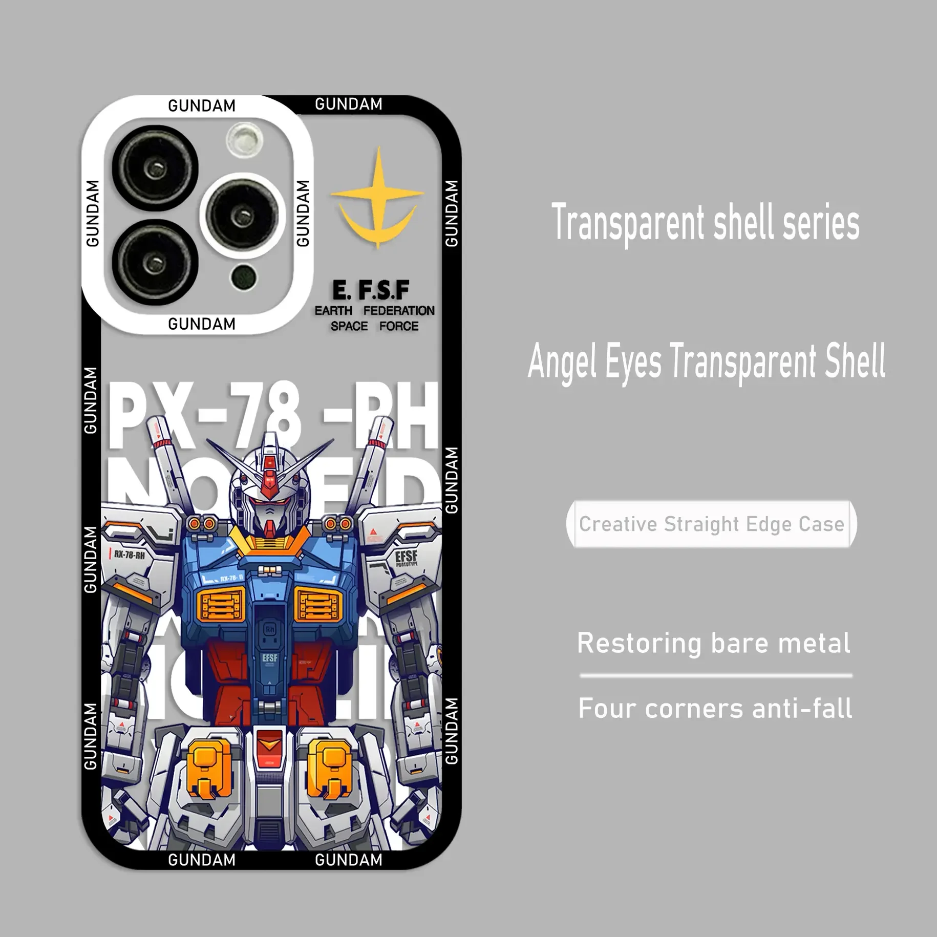 Phone Case For iPhone 15 14 13 12 11 Mini Pro Max X XR XSMax 6S 6 7 8 Plus SE20 Transparent G-GUNDAMS Cover