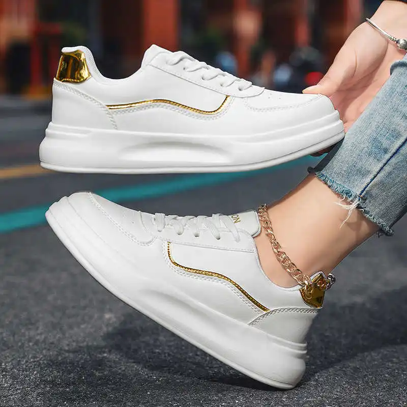 

Legitimate Leather PU Leather Sneakers Women Shoes Running Sports Boots Shoes Luxury Designer Trending Products Shuse