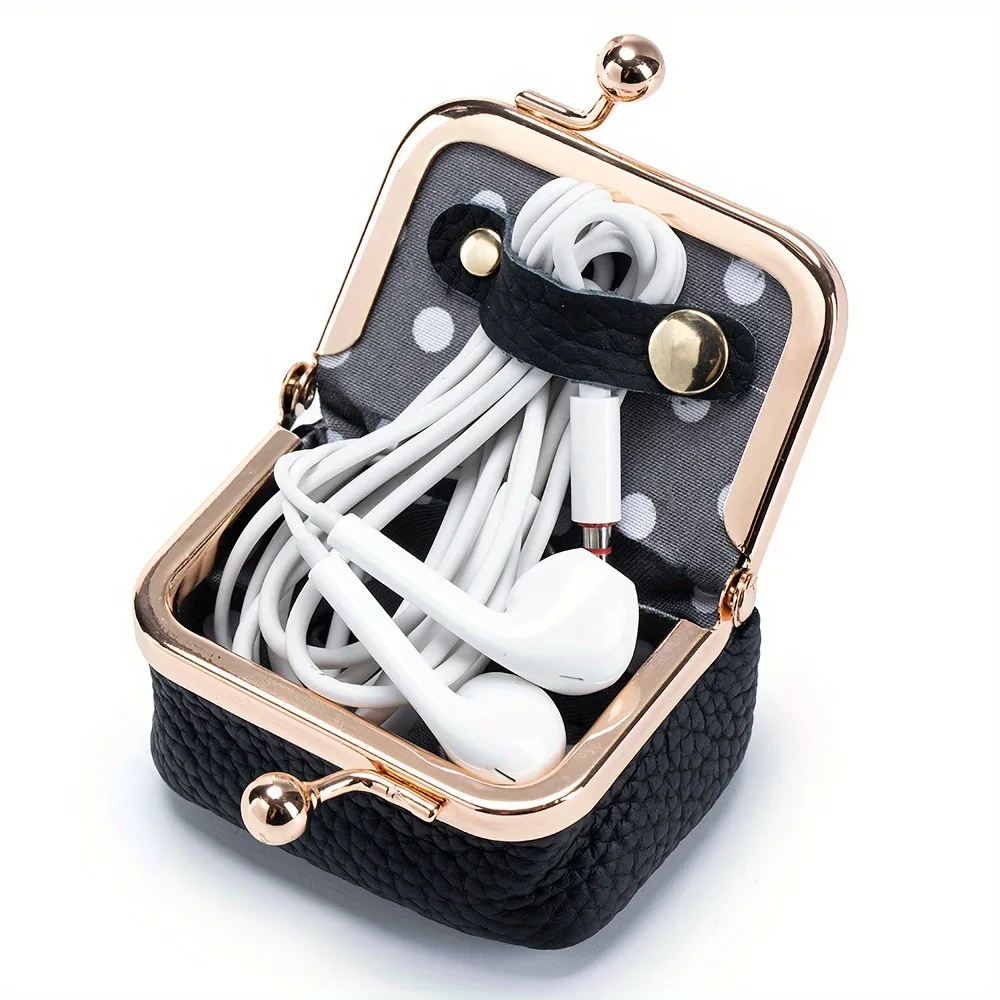 2026 New Women's Solid Color Imitation PU Leather Jewelry Box Ring Necklace Earring Storage Mini Coin Wallet image 3