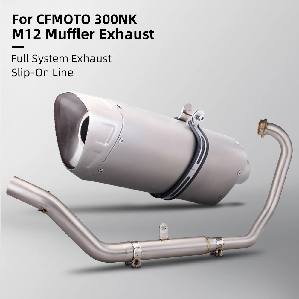 

Slip on For NK250 250SR 300NK NK300 Motorcycle Exhaust Full System Modified Front Link Pipe with Escape Moto Muffler Tube