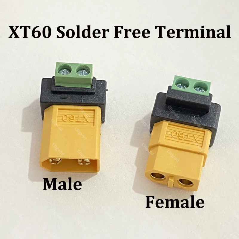 Cltgxdd XT60 auf 2-Pin-Schraubklemmenblock-Stecker, lötfreies RC-Lipo-Batterie-Stromumwandlungskabel – Detail 3