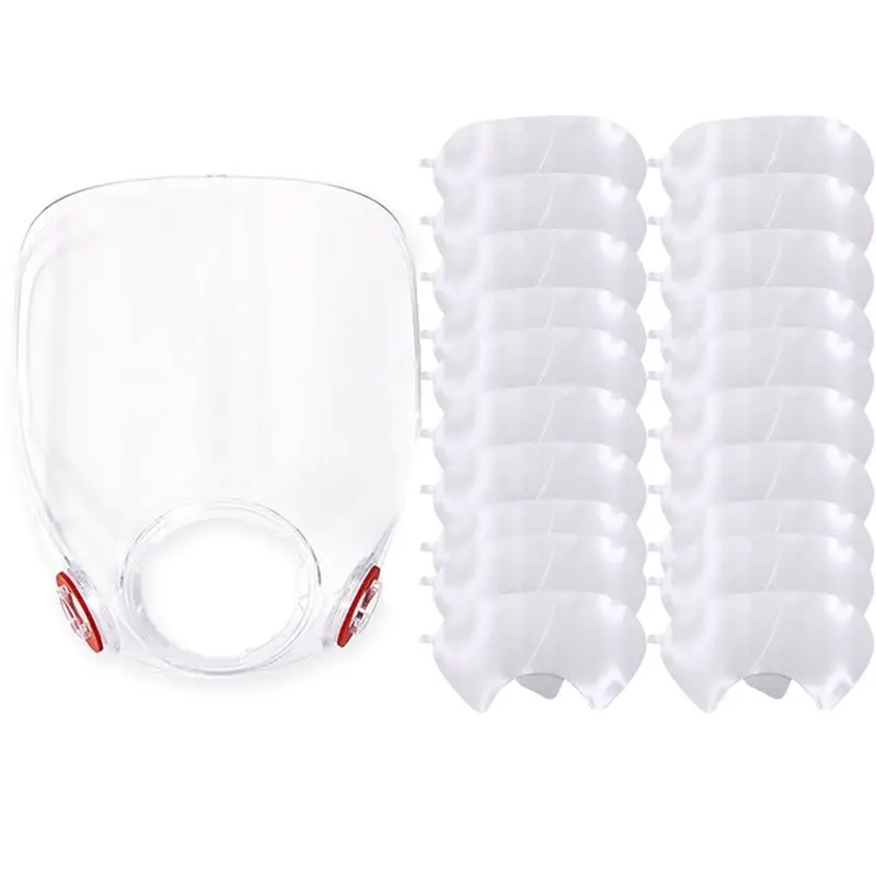 Replacement Parts Lens Assembly And 20 Packs 6885 Lens Cover For 6885, 6000, 6700, 6800, 6900 Series Respirator Mask-Y41A
